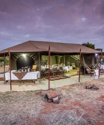 tent exterior, siruai mobile camp, laikipia, kenya