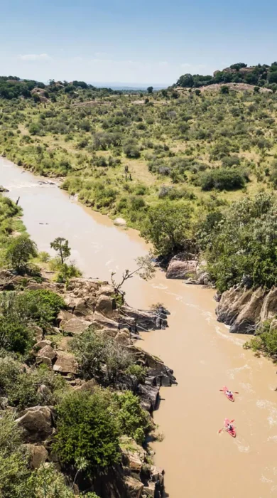 kayaking, siruai mobile camp, laikipia, kenya