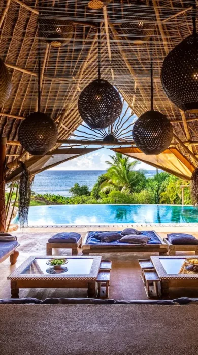 Lounge And Pool, Alfajiri Villas, Kenya