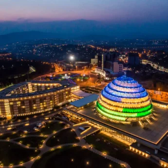 night view of Kigali Rwanda