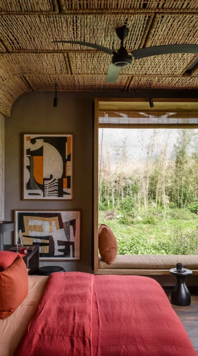 Singita Kwitonda Lodge Bedroom rwanda yellow zebra safaris