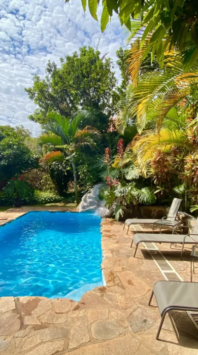 pool, karibu guesthouse, entebbe, uganda