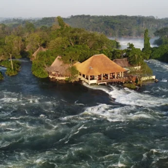 aerial view, wildwaters lodge, jinja, uganda