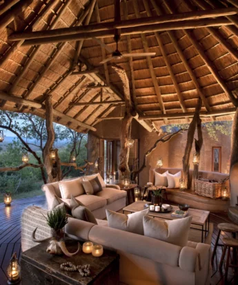evening lounge area, madikwe dithaba lodge, south africa