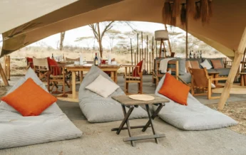 bean bags, wayo walking camp, the serengeti, tanzania