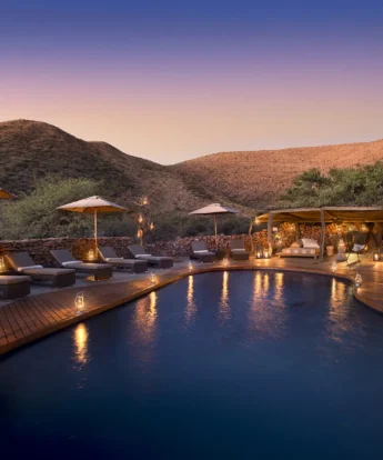 tswalu motse pool area south africa yellow zebra safaris