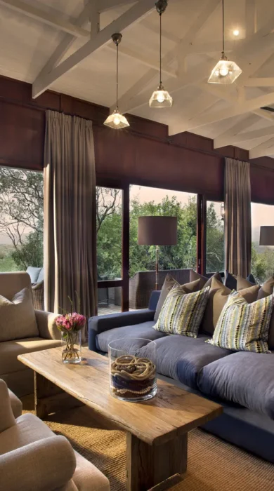 Kwandwe Ecca Lodge lounge & view
