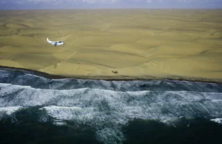 flying over the skeleton coast, namibia safaris