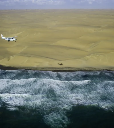 flying over the skeleton coast, namibia safaris