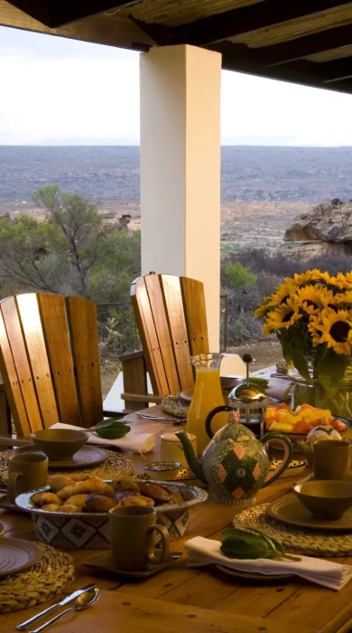 dining table view bushmans kloof south africa