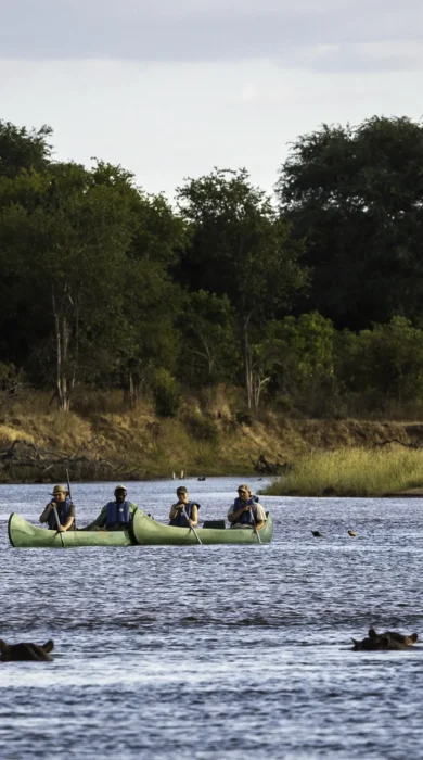 canoeing in mana pools, zimbabwe safari holidays