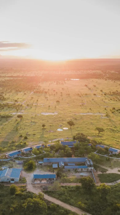 aerial view, walkers plains camp, timbavati reserve, south africa