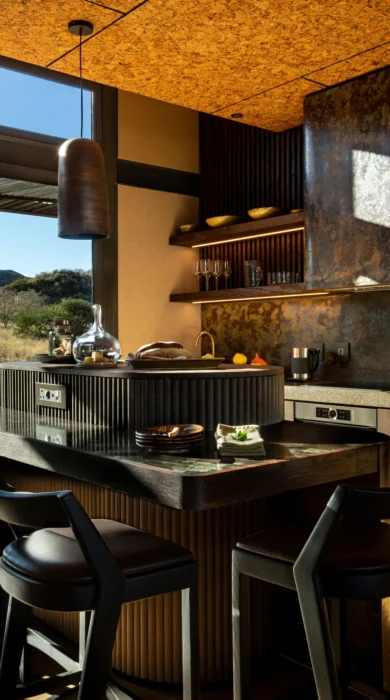 Kitchen, Loapi Tented Camp, Tswalu Kalahari, South Africa