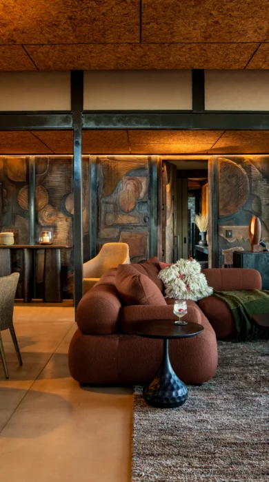 Lounge, Loapi Tented Camp, Tswalu Kalahari, South Africa