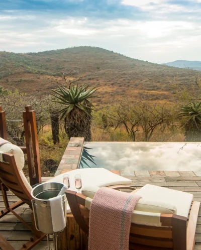 plunge pool, bush villa, kwazulu natal, south africa safaris